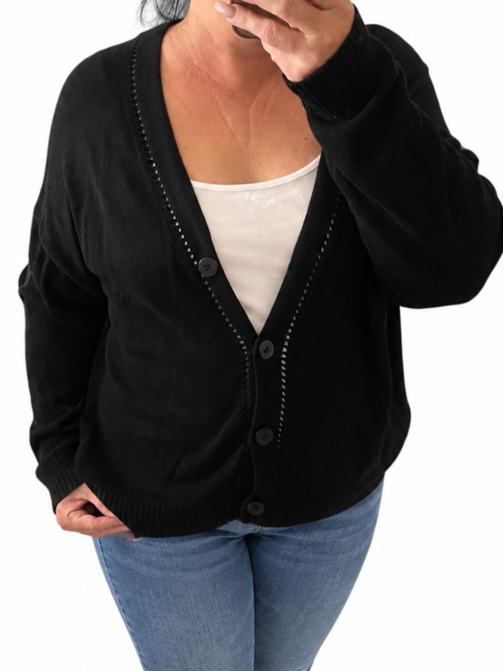 Max Studio Cardigan in Black Size XL Like New